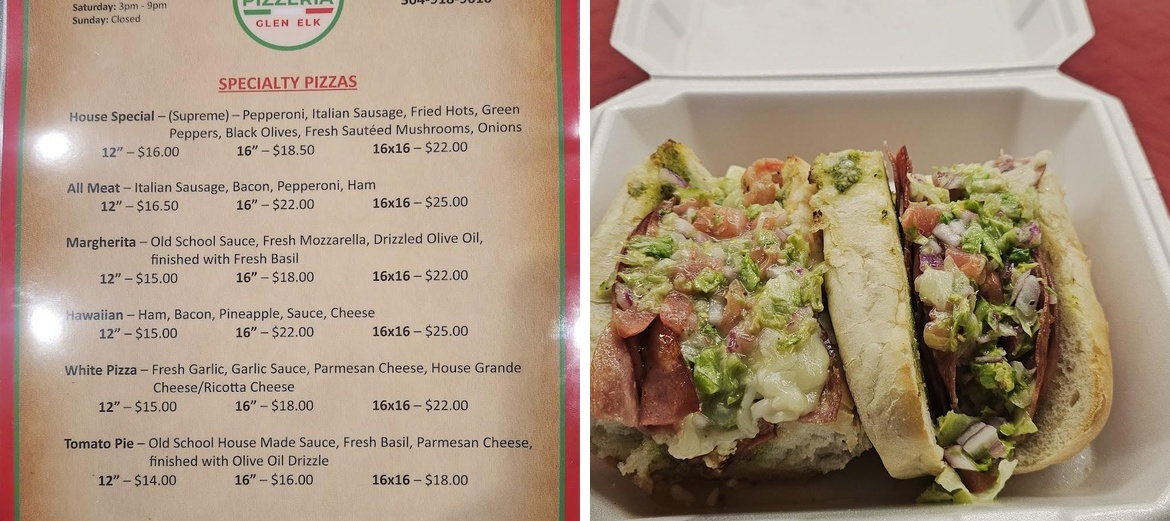 B's Pizzeria Menu